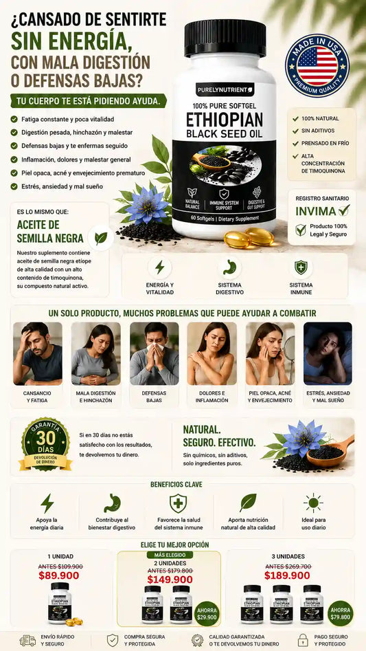 Ethiopian Black Seed Oil: Quiero sentirme bien